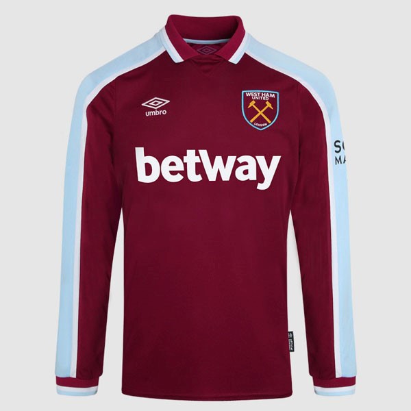 Tailandia Camiseta West Ham United Replica Primera Ropa ML 2021/22